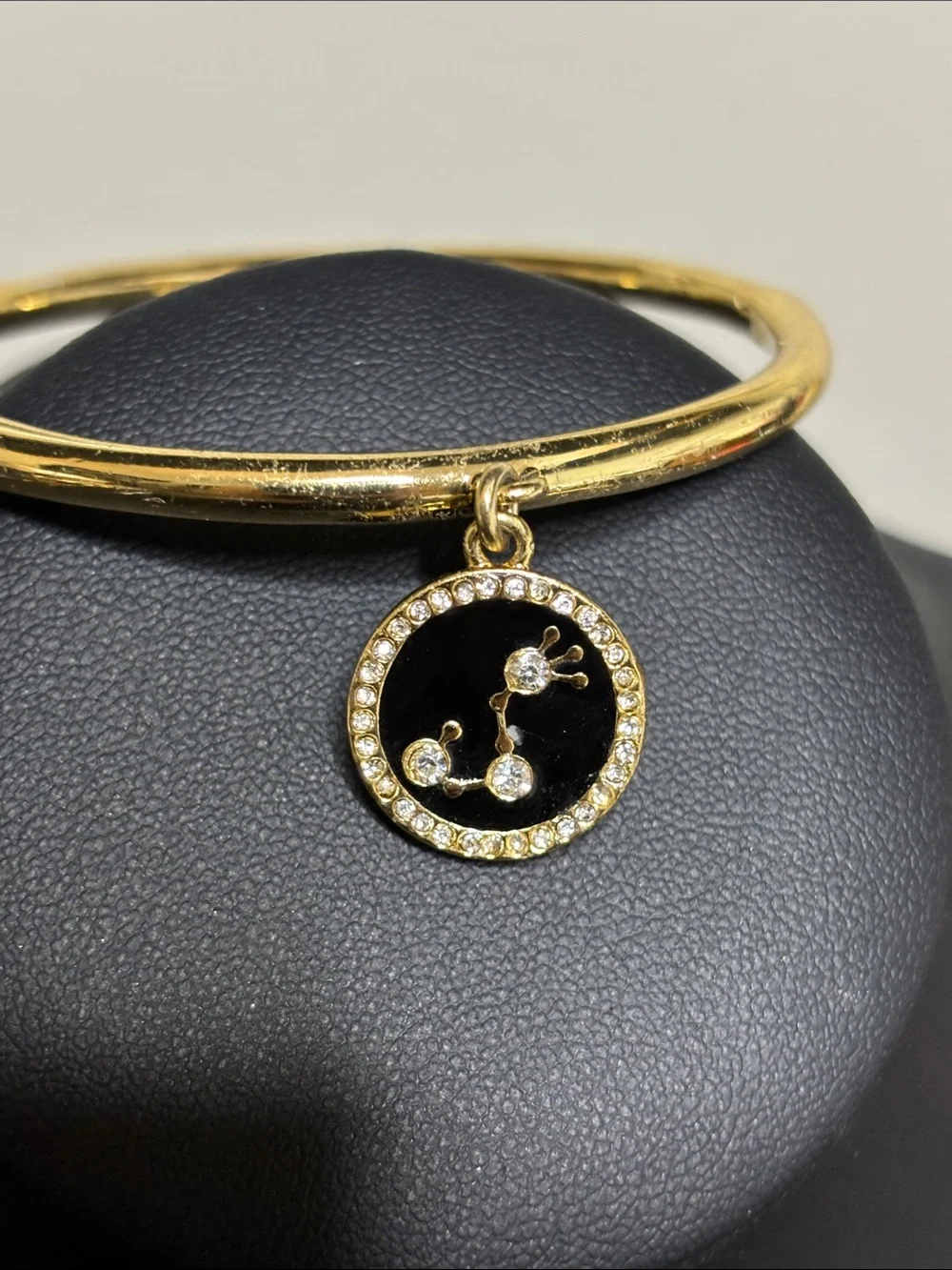 Kate Spade Gold Tone Scorpio Horoscope Charm Social Butterfly Bangle Bracelet - Picture 2 of 9